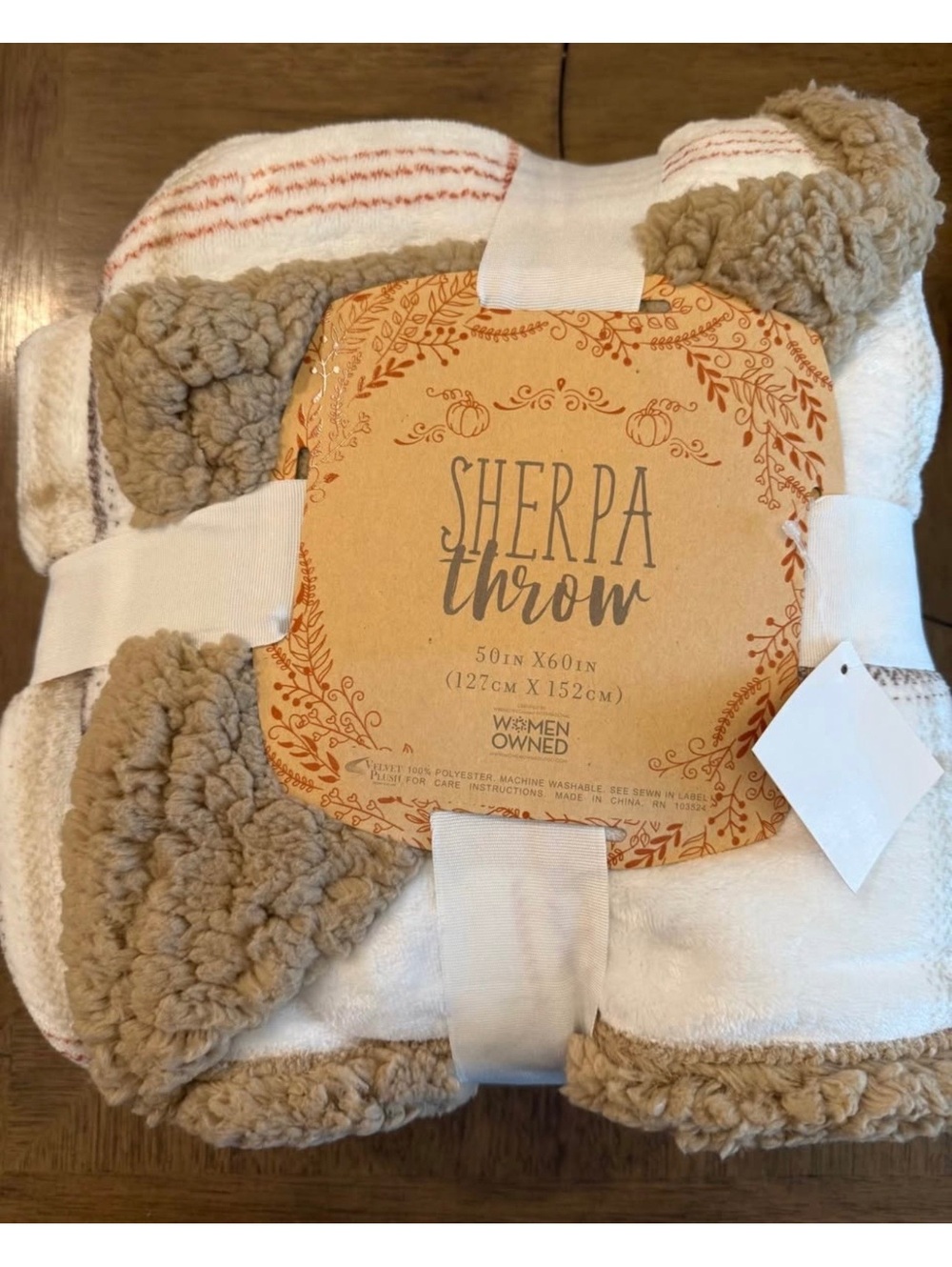 Sherpa Throw Blanket 50x60 Inches